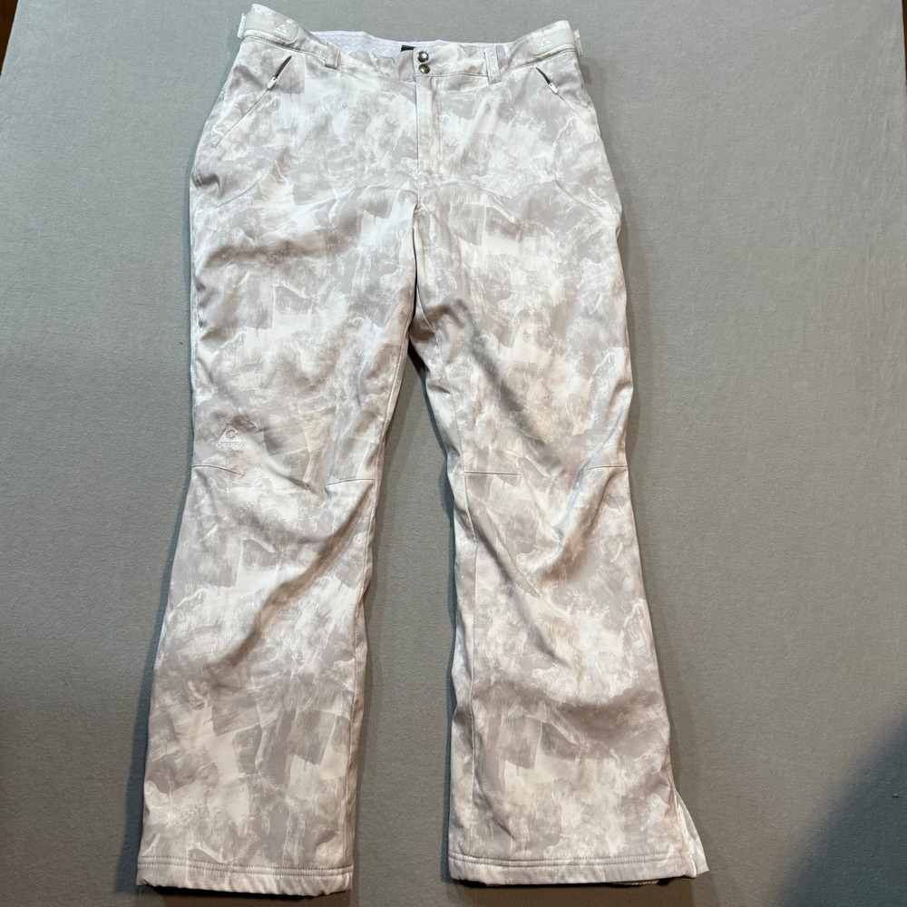Gerry Insulated Fleece Lined Snowboard Ski Stretch White Camo Pants Women Size L